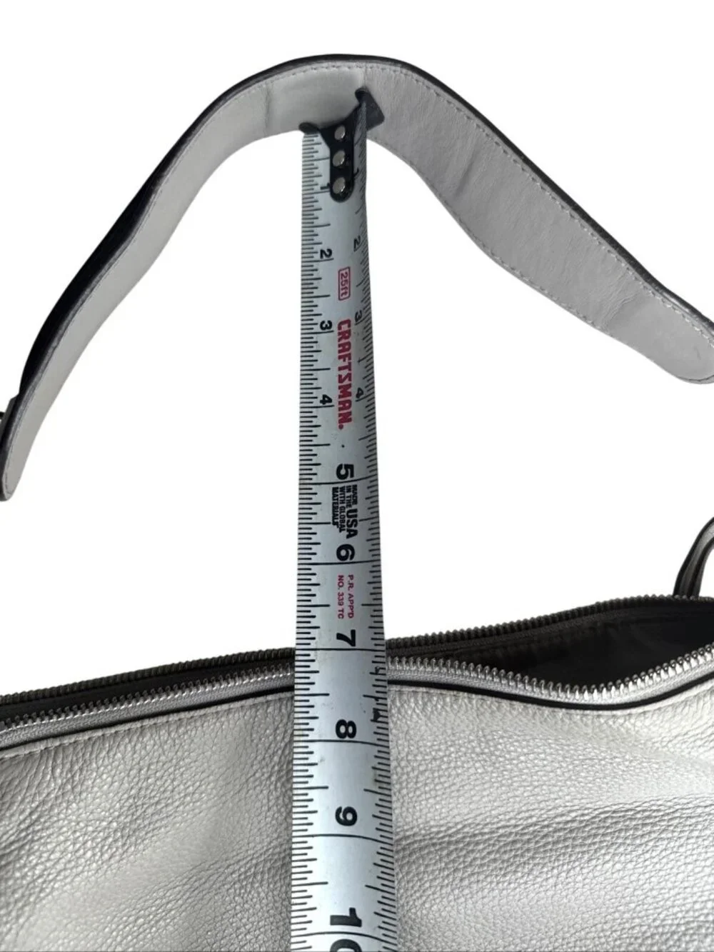 Michael Kors Gray Leather Hobo Bag Adjustable Strap & Metal Feet